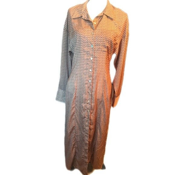 Zara soft & flowy shirt dress w/ pockets - pink & tiny floral print S - Picture 1 of 11